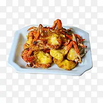 油炸梭子蟹