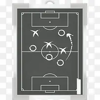 灰色系足球战略面板