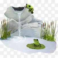 水洼免扣装饰素材
