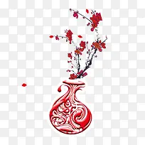 手绘花瓶