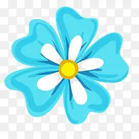 蓝色花朵PNG下载