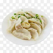 一盘美味的饺子素材图