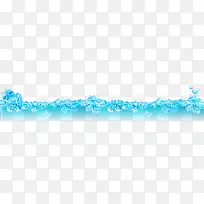 蓝色冰块水面装饰边框纹理