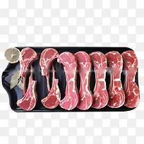 新鲜羊排烤肉素材