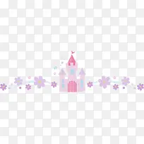 紫色卡通花藤城堡