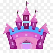 紫色卡通梦幻城堡