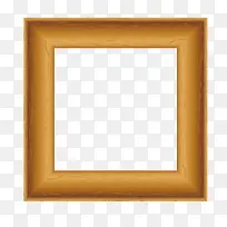 矢量木质逼真正方形相框放大框