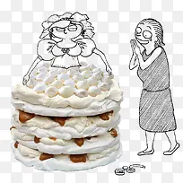 厨房幽默故事之公主蛋糕裙