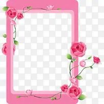 粉色花框