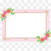 粉色母亲节花朵框架