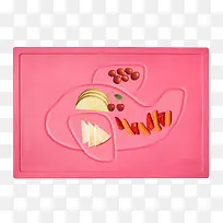 粉红色小飞机餐盘垫实物PNG