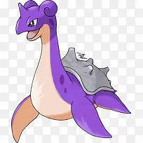 手绘紫色恐龙精灵
