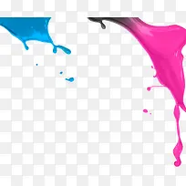紫色蓝色油漆液体