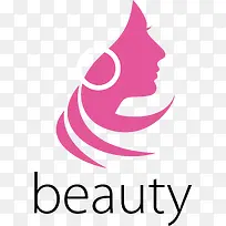 粉色的美容logo设计