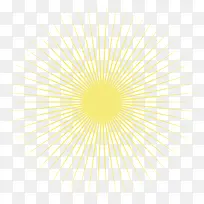黄色放射太阳