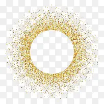 金色创意圆形颗粒装饰图案