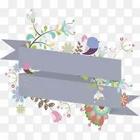灰色螺旋彩带标题框