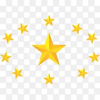 环绕的金色星星