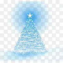 蓝色霓虹灯圣诞树
