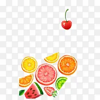 夏季水果果汁促销海报背景