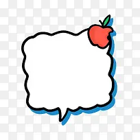 红苹果白色对话框
