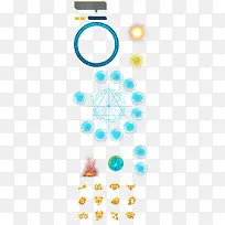 信息框架圆形花纹边框火光矢量png