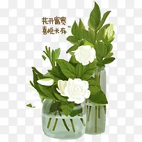 栀子花插画