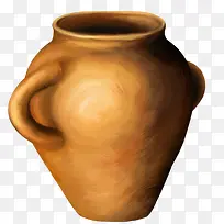 手绘复古陶罐