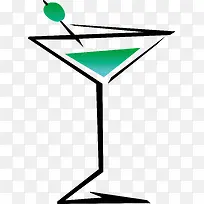 手绘三角玻璃杯