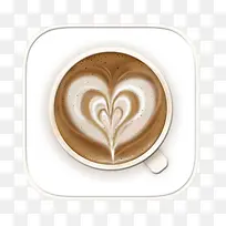 可爱风格卡布奇诺咖啡图标装饰图