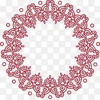 圆环矢量图福字圆环