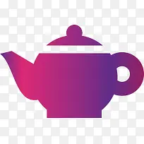 彩色茶壶设计图标