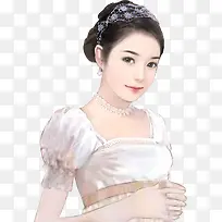 白色裙子的美女
