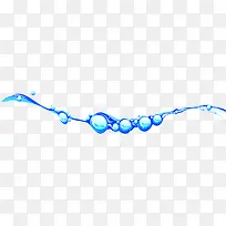夏日卡通水珠蓝色效果