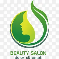 绿色的美容logo设计