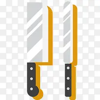 黄色阴影发亮的刀具