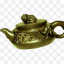 古典金属雕刻茶壶