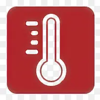 红色卡通温度图标
