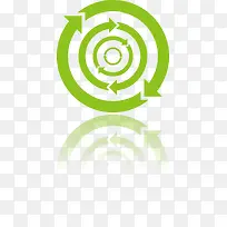 绿色圆形箭头循环