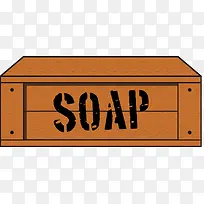木质肥皂外国矢量盒子