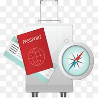 旅游季护照飞机票