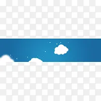 白云简约背景banner设计
