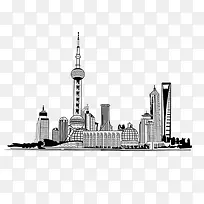手绘陆家嘴