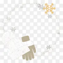 雪花装饰边框