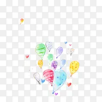 水彩卡通彩绘气球