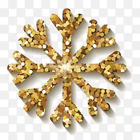 创意金色亮片雪花