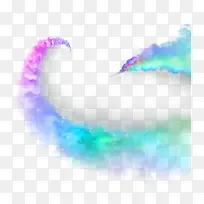 彩色梦幻云霄烟雾背景