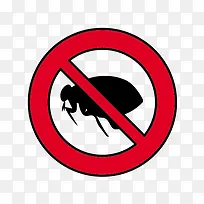 有害昆虫蟑螂标志