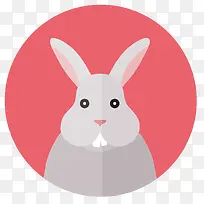 矢量兔子头像图标元素