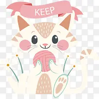 可爱的白色猫咪